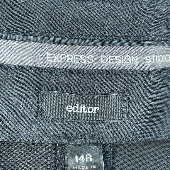 Express Design Studio Womens 14R Black Editor Dress Pants Wide Leg Trousers - Picture 3 of 6